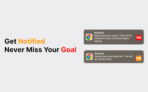 Notinote Get notified for important tasks!  from Chrome web store to be run with OffiDocs Chromium online