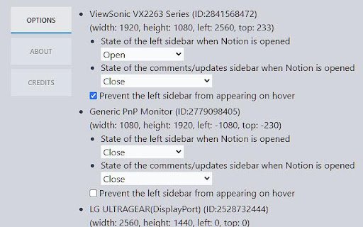 Notion Sidebar Controller  from Chrome web store to be run with OffiDocs Chromium online