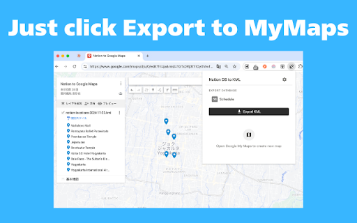 Notion to Google Maps  from Chrome web store to be run with OffiDocs Chromium online