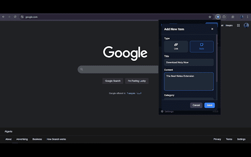 Noty ຈາກ Chrome web store ທີ່ຈະດໍາເນີນການກັບ OffiDocs Chromium ອອນໄລນ໌