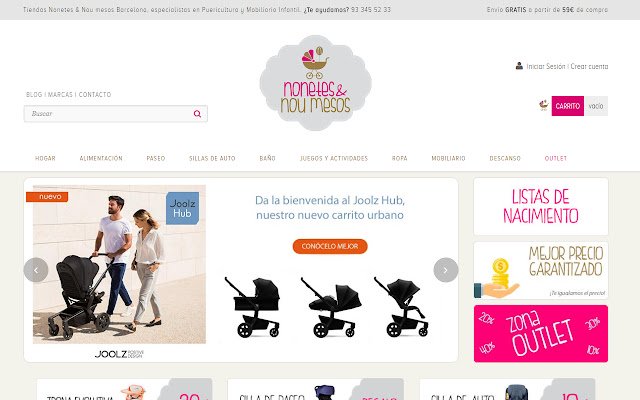 Noumesos Blog de Bebés de la tienda web de Chrome se ejecutará con OffiDocs Chromium en línea