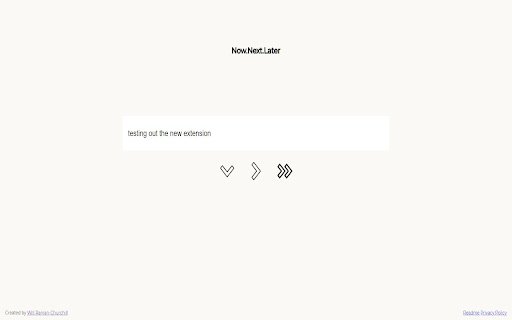 NowNextLater Extension  from Chrome web store to be run with OffiDocs Chromium online