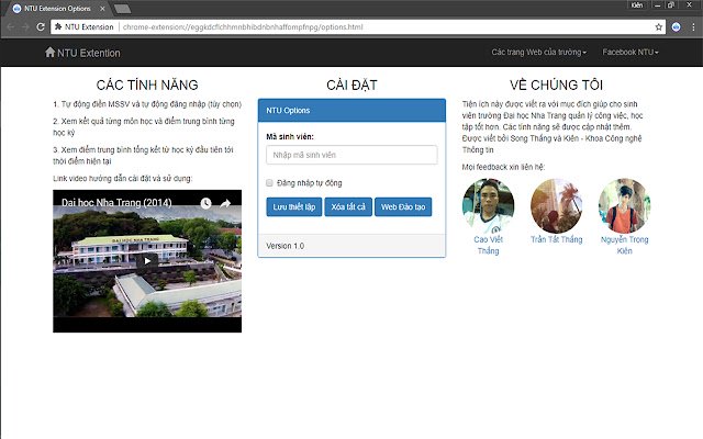 NTU Extension  from Chrome web store to be run with OffiDocs Chromium online
