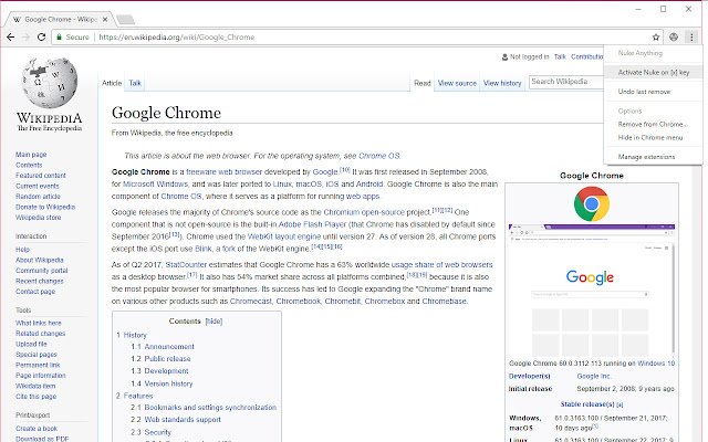 Nuke Anything mula sa Chrome web store na tatakbo sa OffiDocs Chromium online