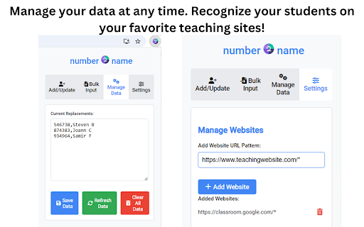 number2name  from Chrome web store to be run with OffiDocs Chromium online