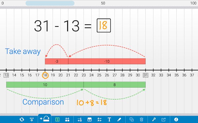 Number Line โดย The Math Learning Center จาก Chrome เว็บสโตร์ เพื่อใช้งานกับ OffiDocs Chromium ทางออนไลน์