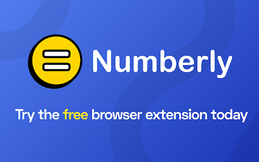 Numberly  from Chrome web store to be run with OffiDocs Chromium online