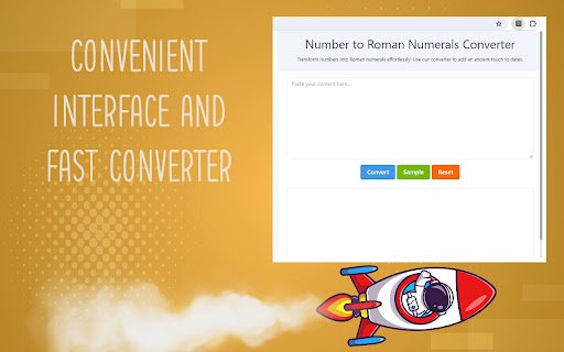 Number to Roman Numerals Converter  from Chrome web store to be run with OffiDocs Chromium online