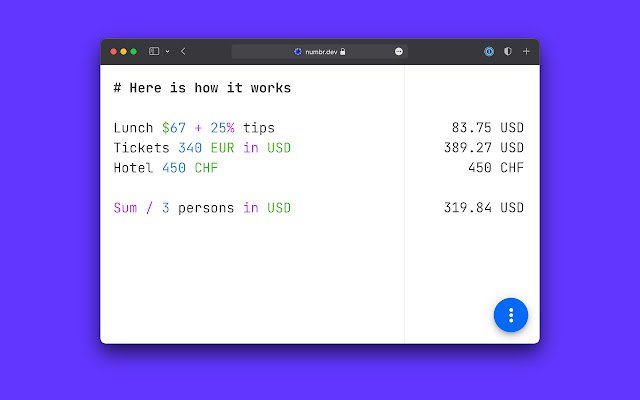 OffiDocs Chromium çevrimiçi ile çalıştırılacak Chrome web mağazasından Numbr