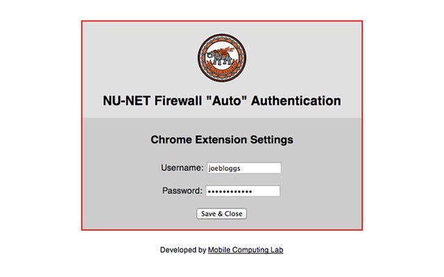 NU NET Auto Auth từ cửa hàng Chrome trực tuyến sẽ được chạy với OffiDocs Chromium trực tuyến