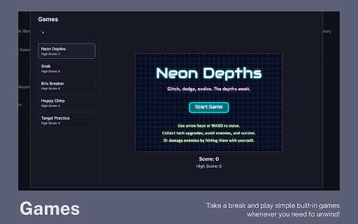 Nuova Tab  from Chrome web store to be run with OffiDocs Chromium online