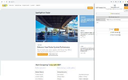NXP.com Content Annotation Tool  from Chrome web store to be run with OffiDocs Chromium online