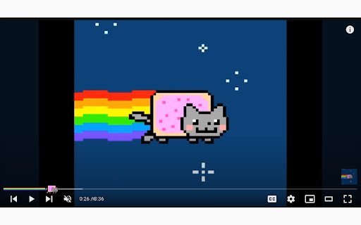 Nyan Cat Playback Bar for YouTube™  from Chrome web store to be run with OffiDocs Chromium online