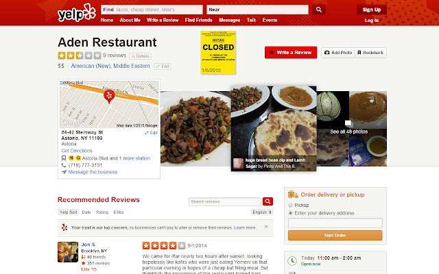 Chrome ウェブストアからの NYC レストラン衛生検査レターグレードを OffiDocs Chromium online で実行