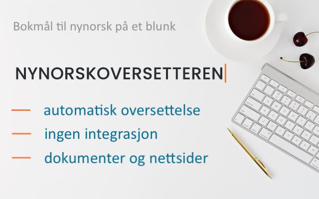 Nynorskoversetteren din magazinul web Chrome vor fi rulate cu OffiDocs Chromium online