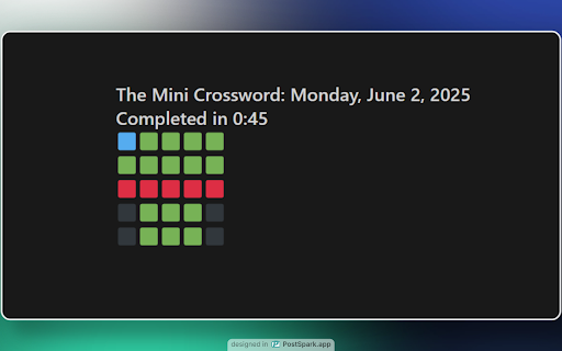 NYT Mini Share  from Chrome web store to be run with OffiDocs Chromium online