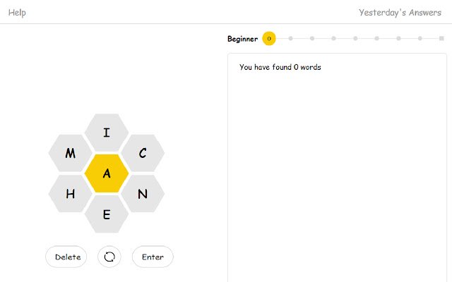 Nyt Spelling Bee จาก Chrome เว็บสโตร์ที่จะทำงานร่วมกับ OffiDocs Chromium ออนไลน์