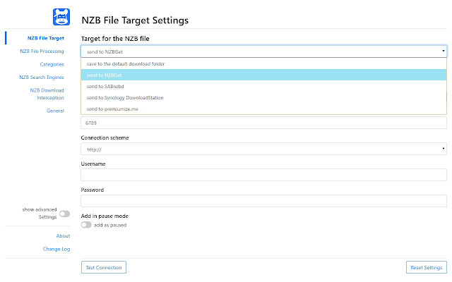 NZBDonkey  from Chrome web store to be run with OffiDocs Chromium online