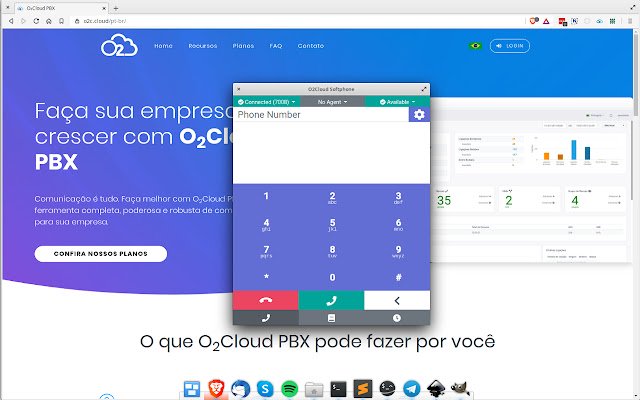 O2Cloud Softphone van de Chrome-webwinkel om te draaien met OffiDocs Chromium online