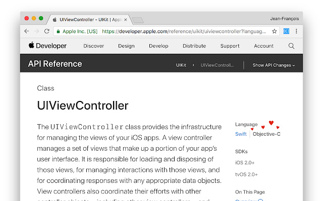 Documentation Apple Objective C de la boutique en ligne Chrome à exécuter avec OffiDocs Chromium en ligne