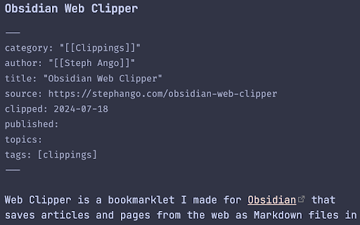 ObsidianMark from Chrome web store to be run with OffiDocs Chromium online ObsidianMark from Chrome web store to be run with OffiDocs Chromium online