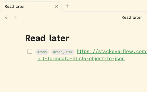Obsidian Simple Read Later  from Chrome web store to be run with OffiDocs Chromium online
