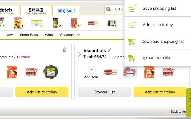 Danh sách mua sắm Ocado từ cửa hàng Chrome trực tuyến sẽ được chạy bằng OffiDocs Chrome trực tuyến