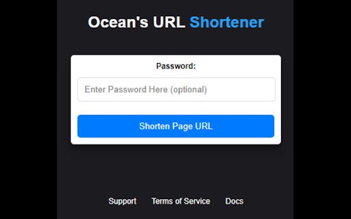 Oceans URL Shortener  from Chrome web store to be run with OffiDocs Chromium online
