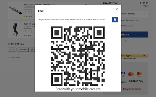 OcUK QR Code Generator  from Chrome web store to be run with OffiDocs Chromium online
