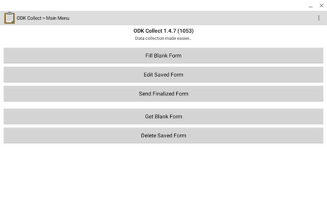 ODK Collect  from Chrome web store to be run with OffiDocs Chromium online