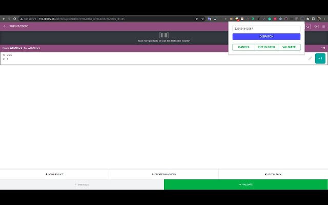 Pemindai Kode Batang Odoo dari toko web Chrome untuk dijalankan dengan OffiDocs Chromium online