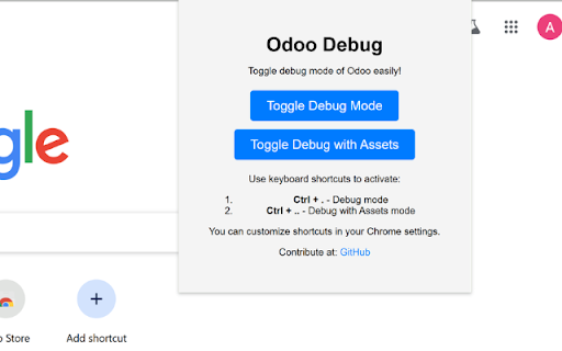 Odoo Debug Advanced  from Chrome web store to be run with OffiDocs Chromium online