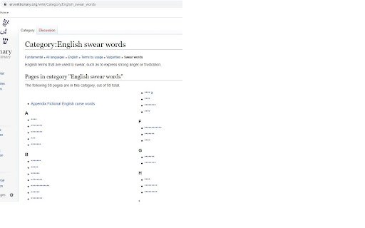 Offensive Language Filter  from Chrome web store to be run with OffiDocs Chromium online
