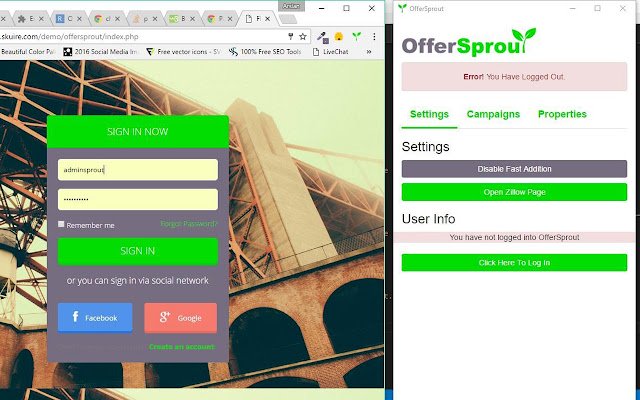 הצע את Sprout מחנות האינטרנט של Chrome להפעיל עם OffiDocs Chromium באינטרנט