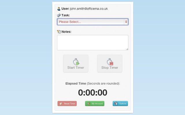 OfficeMA Timesheet Timerin Chrome mit by
