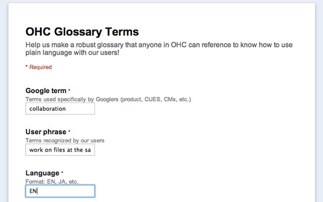 O localizador de glossário OHC da Chrome Web Store será executado com o OffiDocs Chromium online