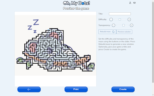 Oh, my Dots! Game Creator  from Chrome web store to be run with OffiDocs Chromium online