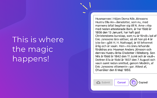 Old Handwriting AI Transcription  from Chrome web store to be run with OffiDocs Chromium online