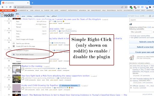 Old Reddit Forever  from Chrome web store to be run with OffiDocs Chromium online
