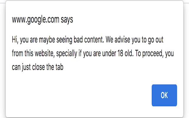 Omegle Warning  from Chrome web store to be run with OffiDocs Chromium online