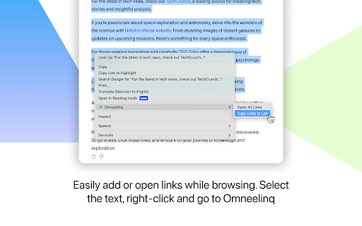 Omneelinq  from Chrome web store to be run with OffiDocs Chromium online