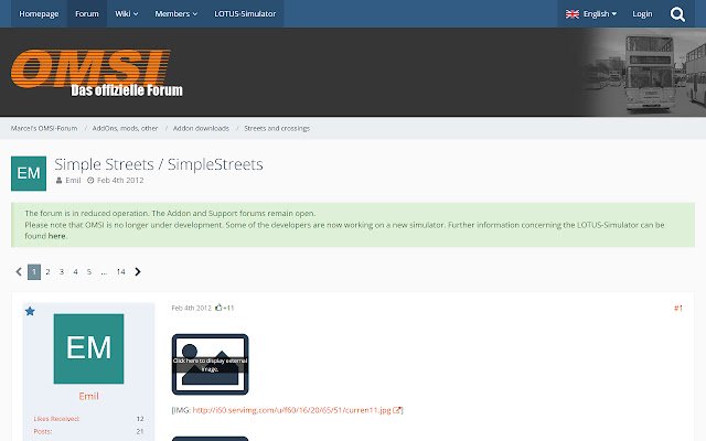 OffiDocs Chromium-এর সাথে অনলাইনে চালানোর জন্য Chrome ওয়েব স্টোর থেকে OMSI 2 ফোরাম পুনঃনির্দেশ
