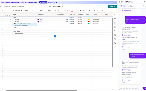 Onboard Assistant  from Chrome web store to be run with OffiDocs Chromium online