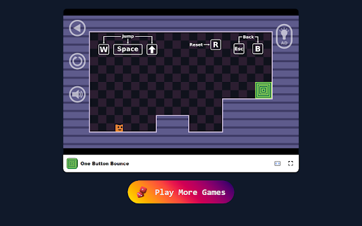 One Button Bounce Game Navigate dynamic courses with ease!  from Chrome web store to be run with OffiDocs Chromium online