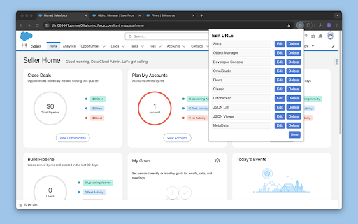 OneClick Salesforce  from Chrome web store to be run with OffiDocs Chromium online