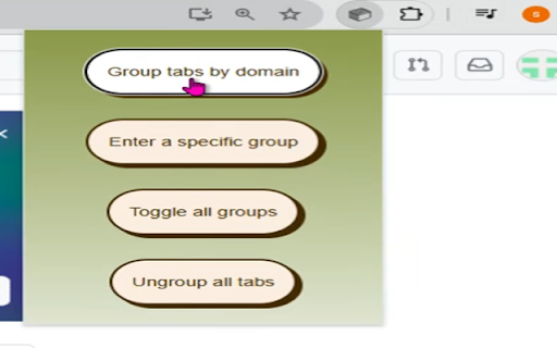 One click Tab Group  from Chrome web store to be run with OffiDocs Chromium online