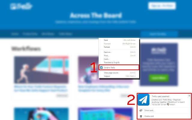 One Click Trello  from Chrome web store to be run with OffiDocs Chromium online