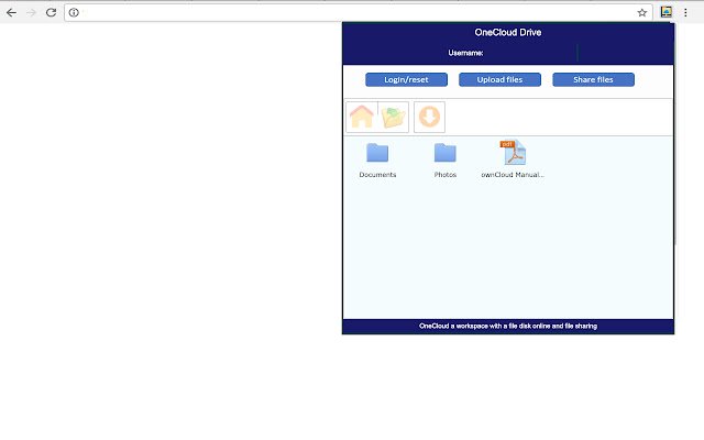 Файловый диск OneCloud онлайн и общий доступ к файлам из интернет-магазина Chrome для запуска с OffiDocs Chromium онлайн