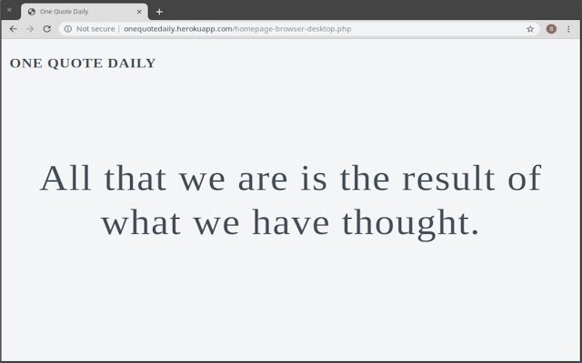 One Quote Daily de la boutique en ligne Chrome à exécuter avec OffiDocs Chromium en ligne