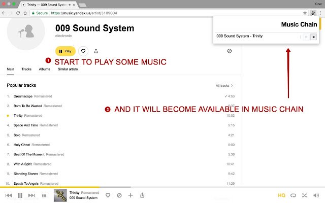 One Sound  from Chrome web store to be run with OffiDocs Chromium online